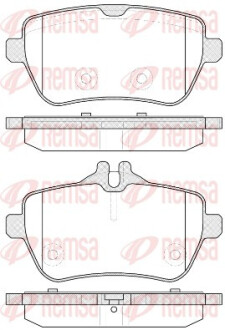 Колодки гальмівні дискові ЗАДН MB S-SERIES S300, S350, S400, S500 03/14-,SL-SERIES SL350, SL400, SL500 -ua REMSA 1535.00