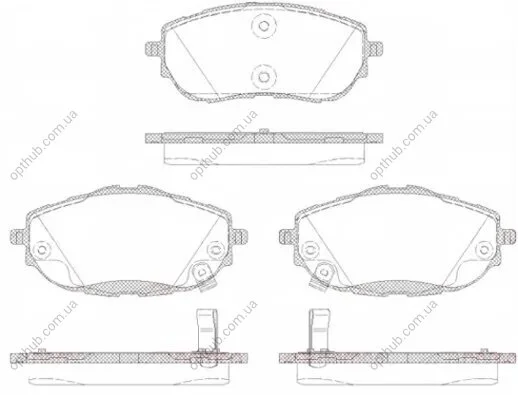 Колодка торм. диск. TOYOTA AURIS 1.3-2.0 2012-,COROLLA 1.33-1.8 2013- передн. (пр-во) REMSA 1561.02 (фото 1)