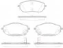 Колодка торм. диск. TOYOTA AURIS 1.3-2.0 2012-,COROLLA 1.33-1.8 2013- передн. (пр-во) REMSA 1561.02 (фото 1)