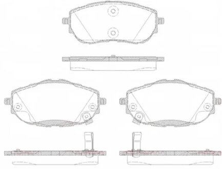 Колодка гальм. диск. TOYOTA AURIS 1.3-2.0 2012-, COROLLA 1.33-1.8 2013 - передн. REMSA 1561.02
