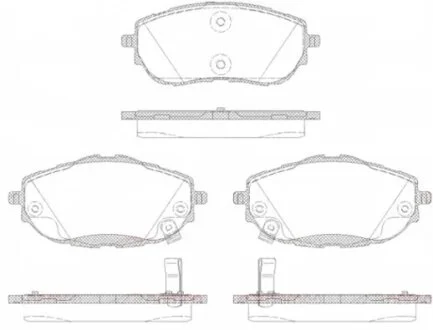 Колодка торм. диск. TOYOTA AURIS 1.3-2.0 2012-,COROLLA 1.33-1.8 2013- передн. (пр-во) REMSA 1561.02