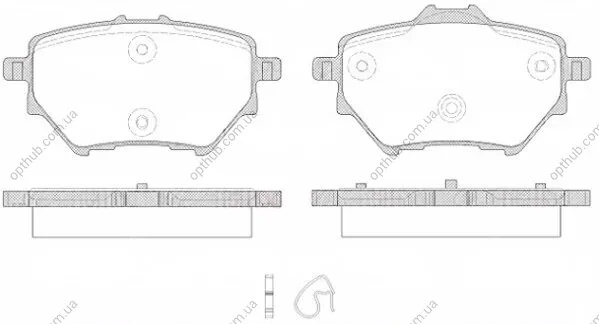 Колодки гальмівні дискові ЗАДН CITROEN C4 GRAND PICASSO 1.6 2.0 2013-,PEUGEOT 308 II 1.2-2.0 2013- -ua REMSA 1562.00 (фото 1)