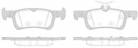 Колодки гальмівні дискові ЗАДН PEUGEOT 308 II 1.2-1.6 2013- -ua REMSA 1563.00