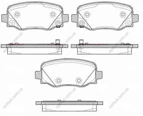 Колодки гальмівні дискові ЗАДН FIAT 500X 09/14- -ua REMSA 1578.02 (фото 1)