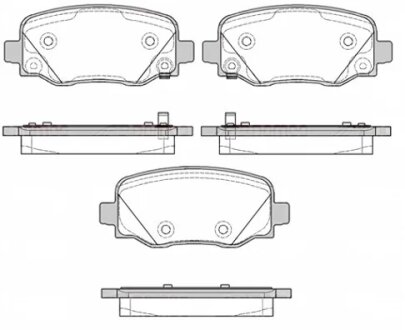Колодки гальмівні дискові ЗАДН FIAT 500X 09/14- -ua REMSA 1578.02