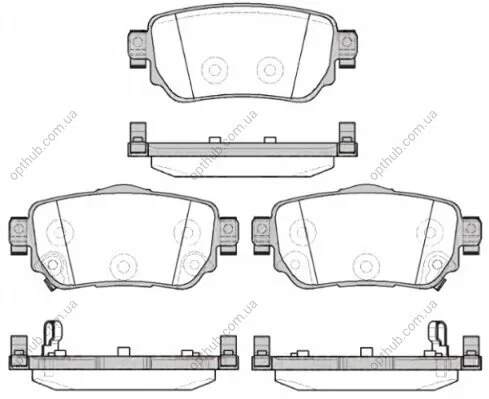 Колодки гальмівні дискові ЗАДН NISSAN QASHQAI 2013 -, X-TRAIL 2013 - -ua REMSA 1582.02 (фото 1)