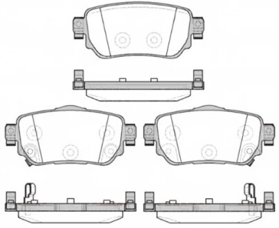 Колодки гальмівні дискові ЗАДН NISSAN QASHQAI 2013 -, X-TRAIL 2013 - -ua REMSA 1582.02
