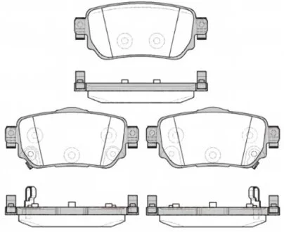 Колодки тормозные дисковые задние NISSAN QASHQAI 2013 -, X-TRAIL 2013 - REMSA 1582.02
