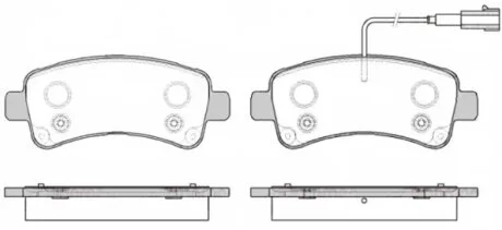 Колодки гальмівні дискові ЗАДН CITROEN JUMPER 04/06-,FIAT DUCATO 07/06-,PEUGEOT BOXER 04/06- -ua REMSA 1588.02