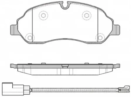 Колодки гальмівні дискові ПЕРЕДН FORD TOURNEO CUSTOM 2.2TDCI 2012- -ua REMSA 1602.02