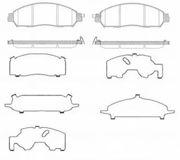 Колодки гальмівні дискові (комплект 4 шт) REMSA 1612.24