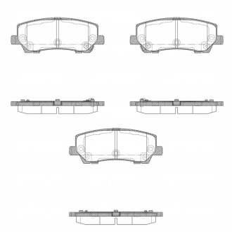 Колодки тормозные дисковые (комплект 4 шт.)) REMSA 1621.25
