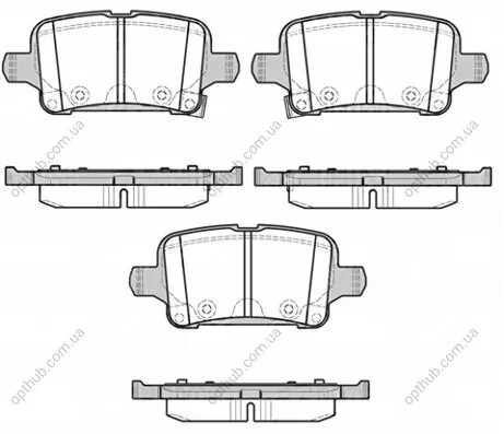 Колодки гальмівні дискові ЗАДН OPEL ASTRA K 06/15- -ua REMSA 1628.02 (фото 1)