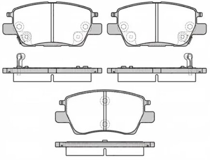 Колодки тормозные дисковые REMSA 1630.12