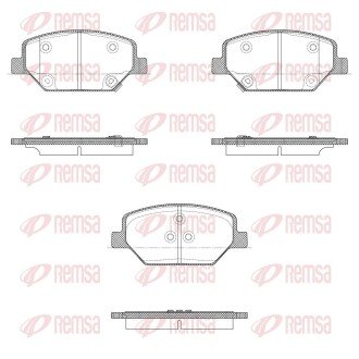 Колодки тормозные дисковые REMSA 1631.02