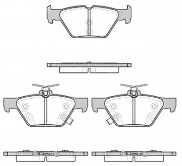 Колодки гальмівні дискові ЗАДН SUBARU LEGACY VI (BN, BS) 01/15- -ua REMSA 1638.02