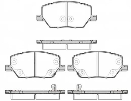 Колодки гальмівні дискові ПЕРЕДН JEEP RENEGADE 2014- -ua REMSA 1640.02