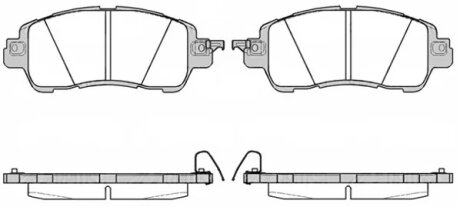 Колодки тормозные дисковые передние MAZDA 2 (DL, DJ) 11/14- REMSA 1656.04