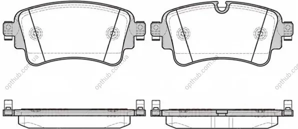 Колодки гальмівні дискові ЗАДН AUDI Q7 (4M) 01/15- 129,2X59,1X17,5 -ua REMSA 1669.08 (фото 1)
