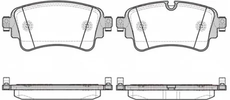 Колодки гальмівні дискові ЗАДН AUDI Q7 (4M) 01/15- 129,2X59,1X17,5 -ua REMSA 1669.08