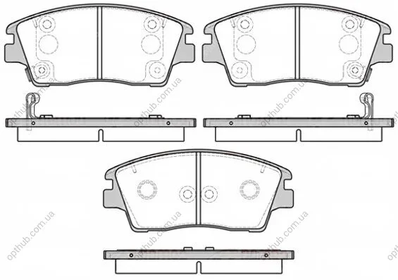 Колодки тормозные дисковые передние HYUNDAI TUCSON 1.6-2.0 2015- REMSA 1676.02 (фото 1)