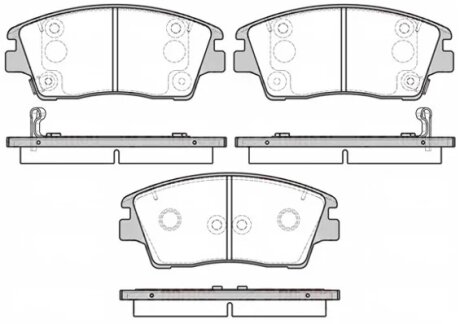 Колодки тормозные дисковые передние HYUNDAI TUCSON 1.6-2.0 2015- REMSA 1676.02