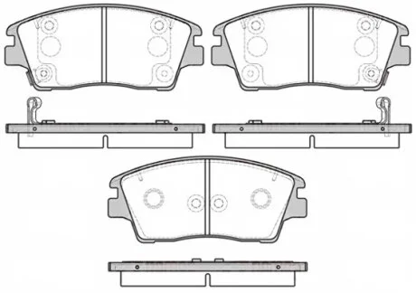 Колодки тормозные дисковые передние HYUNDAI TUCSON 1.6-2.0 2015- REMSA 1676.02