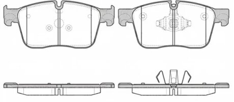 Колодки тормозные дисковые передние JAGUAR XF (X260) 05/15- REMSA 1683.00