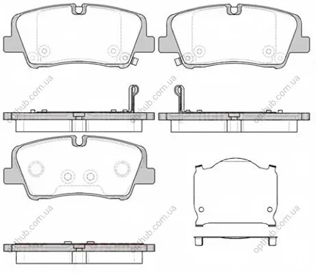 Колодки гальмівні дискові ЗАДН HYUNDAI H350 04/15- -ua REMSA 1687.00 (фото 1)