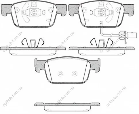 Колодки гальмівні дискові ПЕРЕДН AUDI A4 BERLINA (8W2, B9) AVANT (8W5, B9) 05/15- -ua REMSA 1692.01 (фото 1)