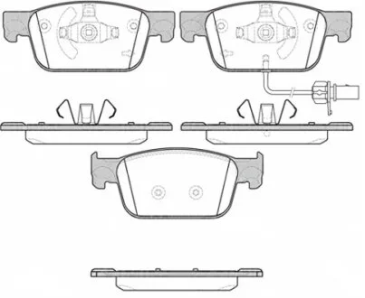 Колодки гальмівні дискові ПЕРЕДН AUDI A4 BERLINA (8W2, B9) AVANT (8W5, B9) 05/15- -ua REMSA 1692.01