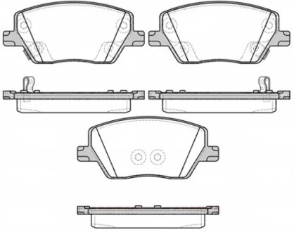 Колодки тормозные дисковые передние FIAT EGEA 2015-,TIPO (356) 10/15- REMSA 1695.02