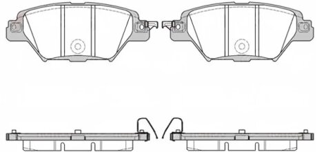 Колодки гальмівні дискові ЗАДН MAZDA CX9 (TC) 06/16- -ua REMSA 1712.04