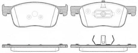 Колодки тормозные дисковые передние CITROEN JUMPY 04/16- REMSA 1719.00