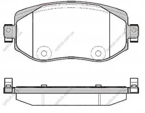 Колодки тормозные дисковые передние RENAULT MEGANE IV (B9A/M_) 11/15- REMSA 1724.08 (фото 1)