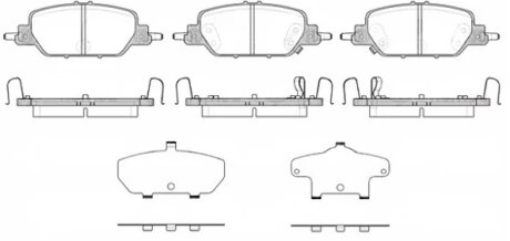 Колодки гальмівні дискові ЗАДН HONDA CR-V V (RW) 12/16- -ua REMSA 1730.02