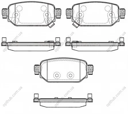 Колодки гальмівні дискові ЗАДН MAZDA 3 02/17- -ua REMSA 1731.02 (фото 1)