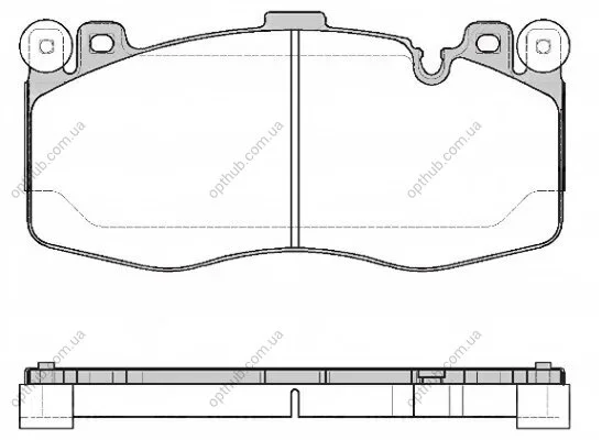 Колодки гальмівні дискові ПЕРЕДН BMW X5 F15 05/13-,X6 F16, F86 08/14- -ua REMSA 1742.10 (фото 1)