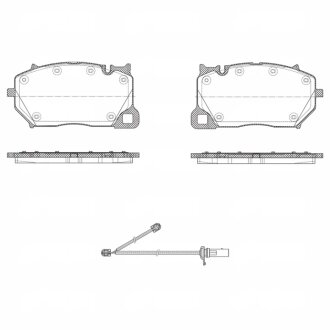 Колодки гальмівні дискові (комплект 4 шт) REMSA 1743.00