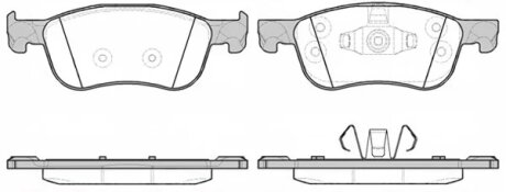 Колодки гальмівні дискові ПЕРЕДН FORD FIESTA VII 01/17- -ua REMSA 1776.00
