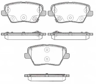 Колодки гальмівні дискові ЗАДН HYUNDAI I30 PDE 01/17-,KIA CEE'D 03/18- -ua REMSA 1784.02