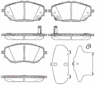 Колодки гальмівні дискові ПЕРЕДН TOYOTA C-HR (NGX) 10/16- -ua REMSA 1786.02