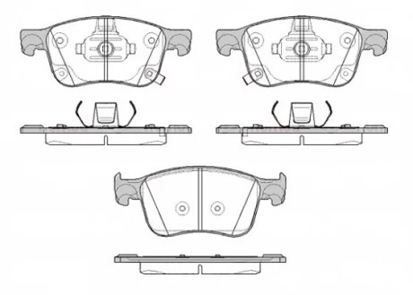 Колодки тормозные дисковые (комплект 4 шт) Колодки тормозные дисковые REMSA 1808.12