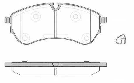 Колодки гальмівні дискові ПЕРЕДН VW CRAFTER (SYI, SYJ) 2.0 TDI 09.2016- -ua REMSA 1830.00