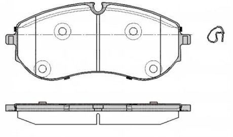 Колодки тормозные дисковые (комплект 4 шт) Колодки тормозные дисковые REMSA 1857.00