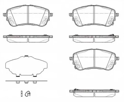Колодки тормозные дисковые (комплект 4 шт.)) REMSA 1858.12
