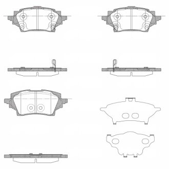 Колодки тормозные дисковые (комплект 4 шт.)) REMSA 1859.02