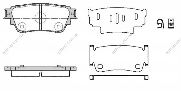 Колодки гальмівні дискові (комплект 4 шт) ЗАДН MITSUBISHI (GAC) ECLIPSE CROSS 11/18-,MITSUBISHI (GAC) -ua REMSA 1861.00 (фото 1)