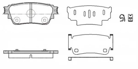 Колодки гальмівні дискові (комплект 4 шт) ЗАДН MITSUBISHI (GAC) ECLIPSE CROSS 11/18-,MITSUBISHI (GAC) -ua REMSA 1861.00