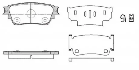 Колодки гальмівні дискові (комплект 4 шт) ЗАДН MITSUBISHI (GAC) ECLIPSE CROSS 11/18-,MITSUBISHI (GAC) -ua REMSA 1861.00